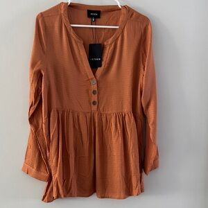 Neyson Women's Orange Button-Down Blouse
